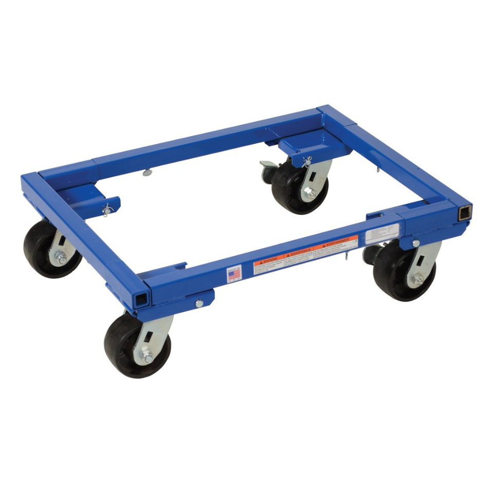 2000 Lb. Steel Adjustable Tote Dolly with 4" Casters – ATD-1622-4 – Vestil