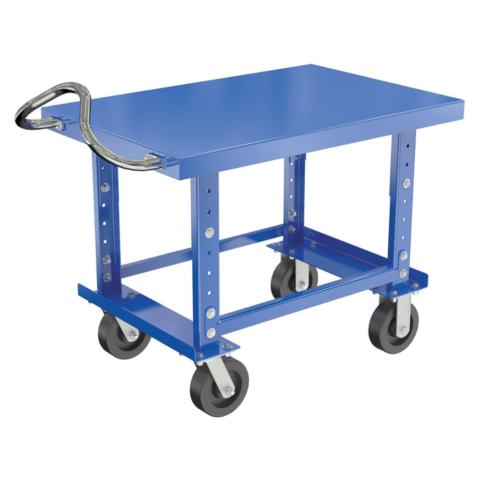 2,000 Lb Steel Adjustable Single-Shelf Cart With Mold-On-Rubber Casters – AHC-1-2436-MR – Vestil