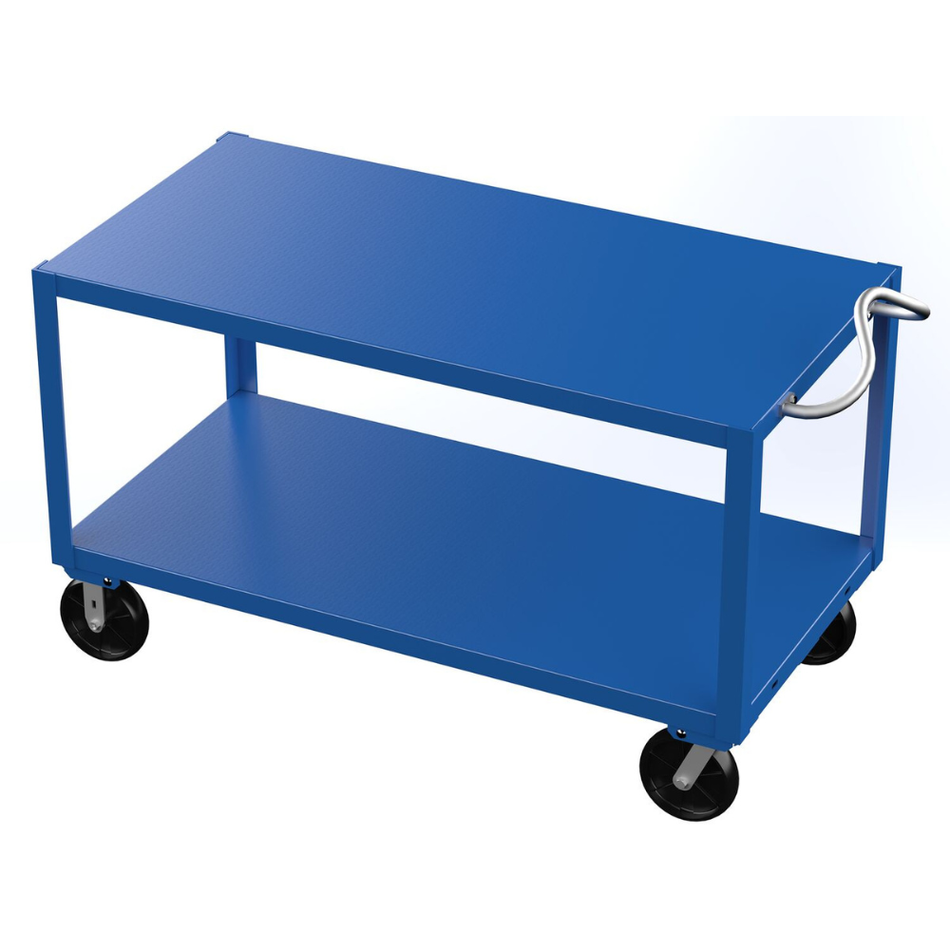 4000 Lb Steel Heavy Duty Ergo Handle Cart with GFN Casters – DH-PH4-3060 – Vestil