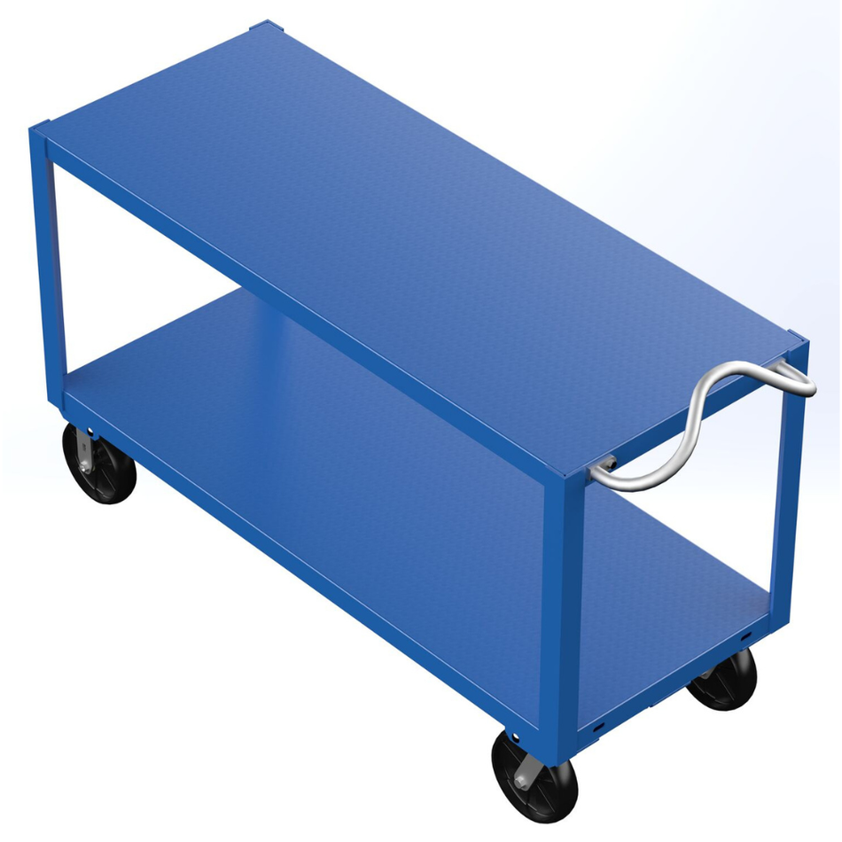 4000 Lb. Steel Heavy Duty Ergo Handle Cart with GFN Casters – DH-PH4-2460 – Vestil