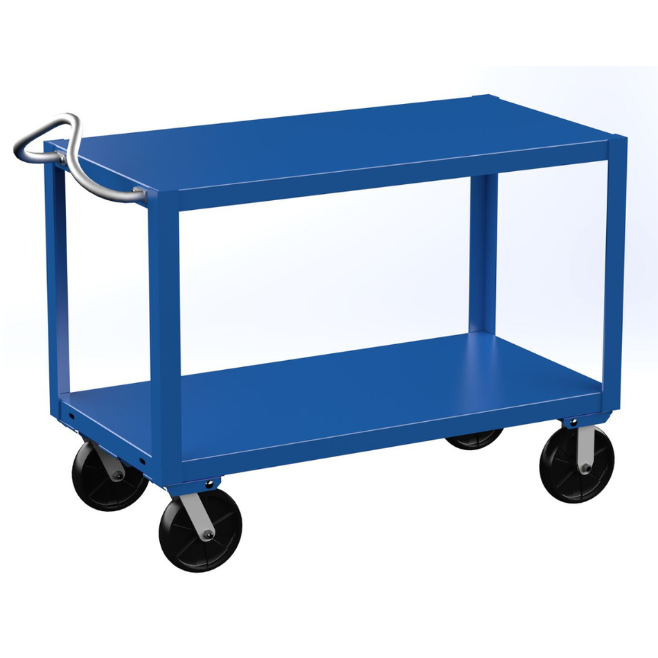 4000 Lb Steel Platform Heavy Duty Ergo Handle Cart with GFN Casters – DH-PH4-2448 – Vestil
