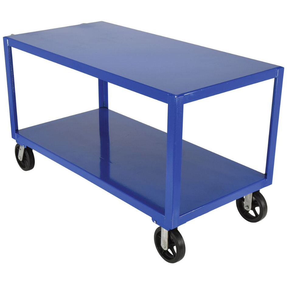 2400 Lb Steel. Platform Ergo Handle Cart with Mold-On-Rubber Casters – DH-MR2-3060 – Vestil