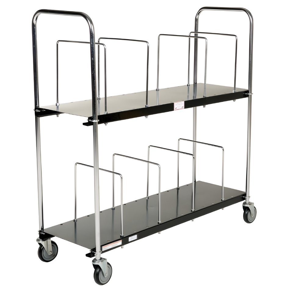 400 Lb. Steel Portable Carton Cart with 2 Shelves – CTC-1856-B – Vestil