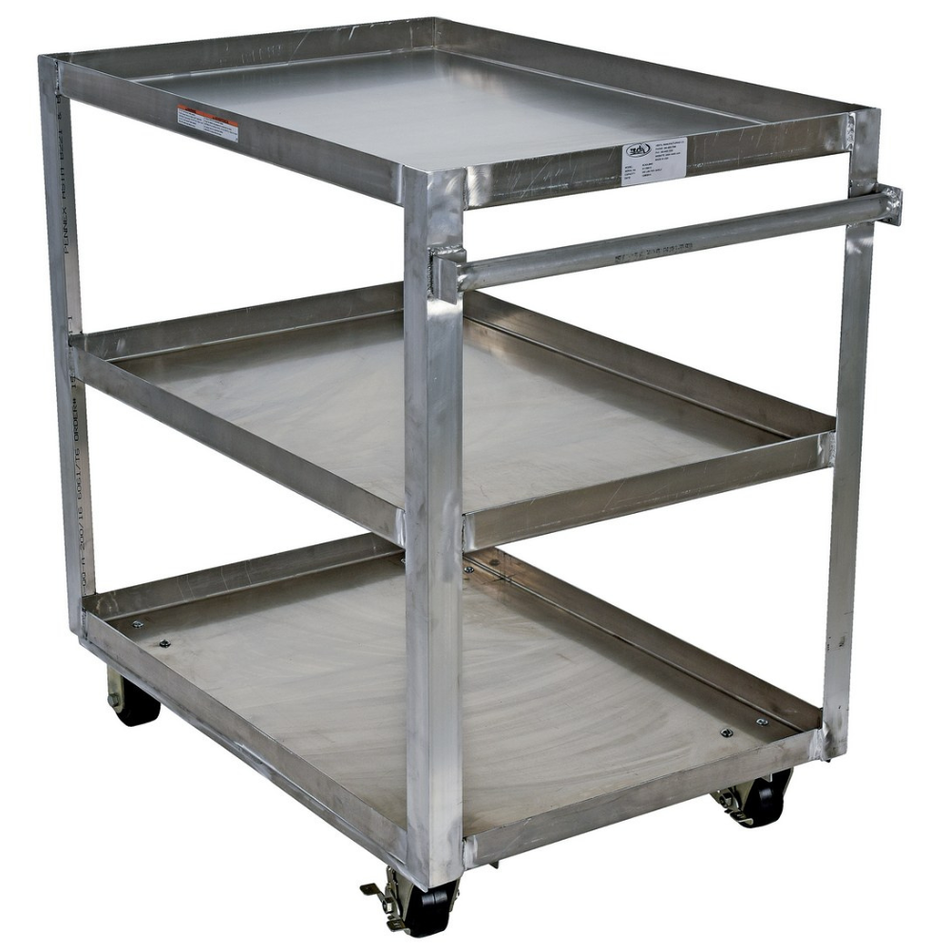 660 Lb. Aluminum Service Cart with 3 Shelves – SCA3-2848 – Vestil