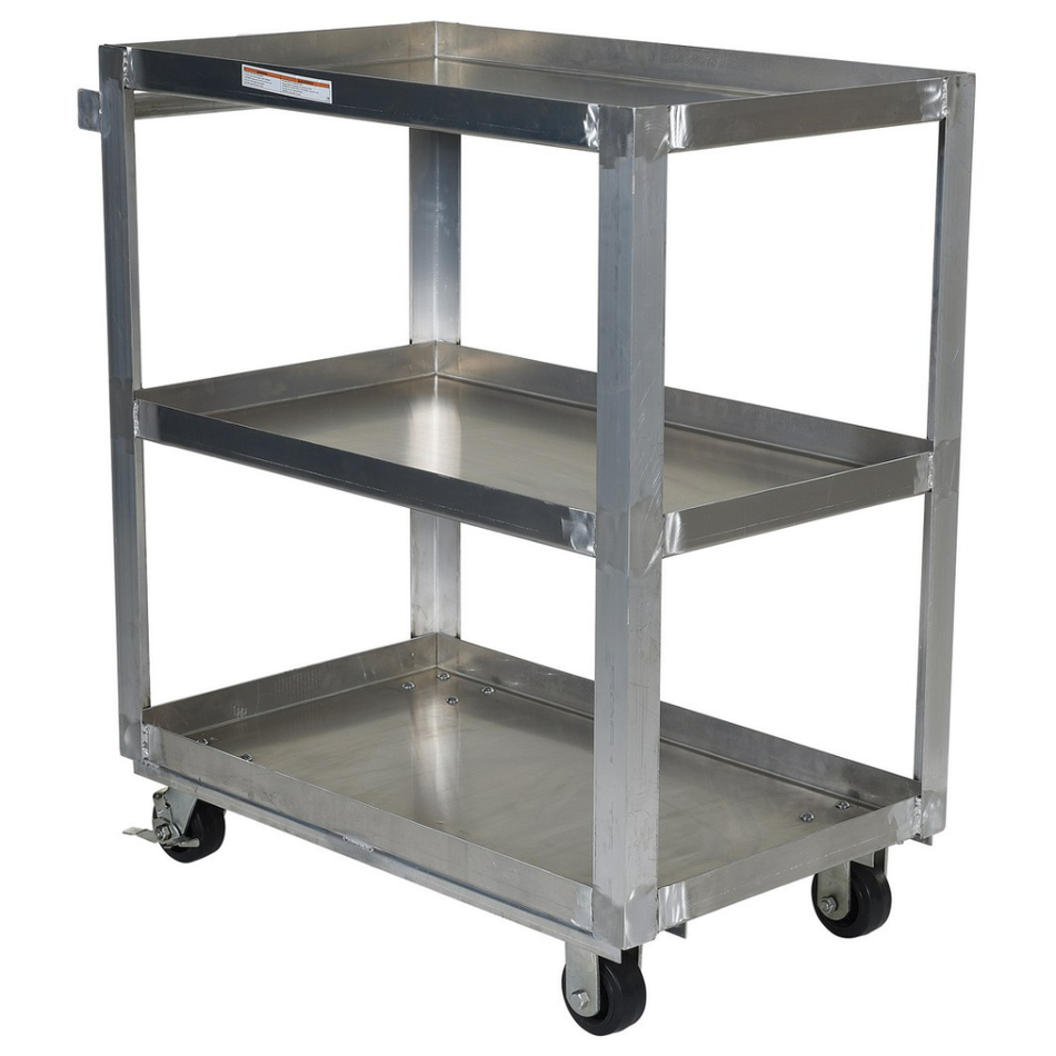 660 Lb. Aluminum Service Cart with 3 Shelves – SCA3-2236 – Vestil