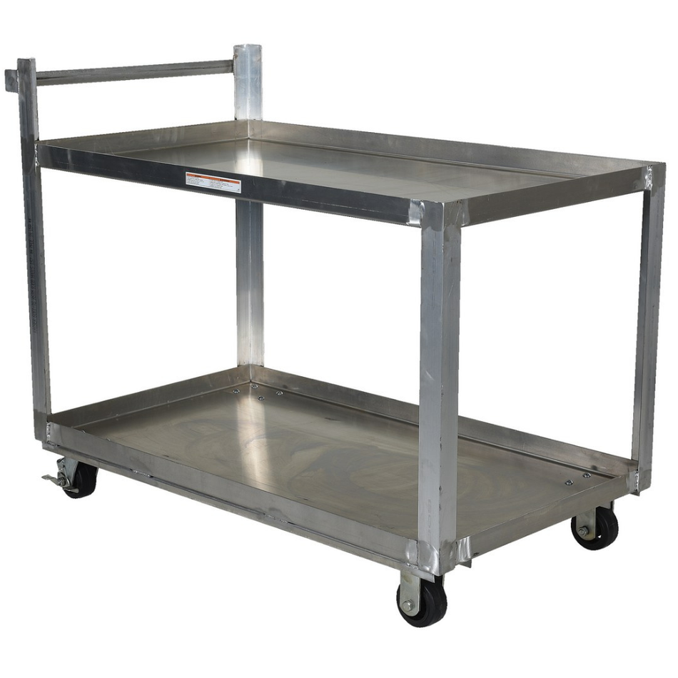 660 Lb. Aluminum Service Cart with 2 Shelves – SCA2-2840 – Vestil