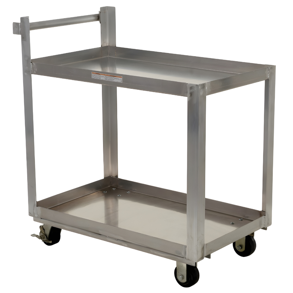 660 Lb. Aluminum Service Cart with 2 Shelves – SCA2-2236 – Vestil