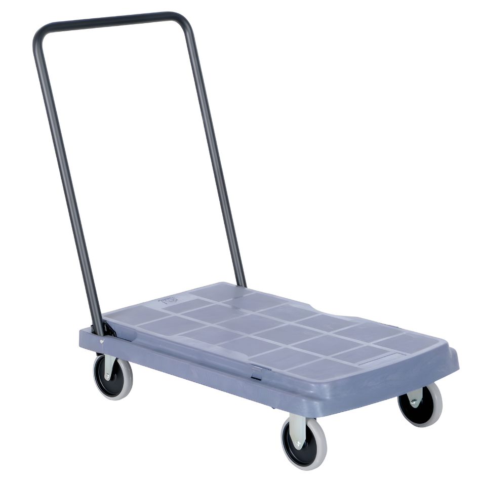 500 Lb. High Density Polyethylene Platform Truck with Fold-Down Handle – PC-25 – Vestil