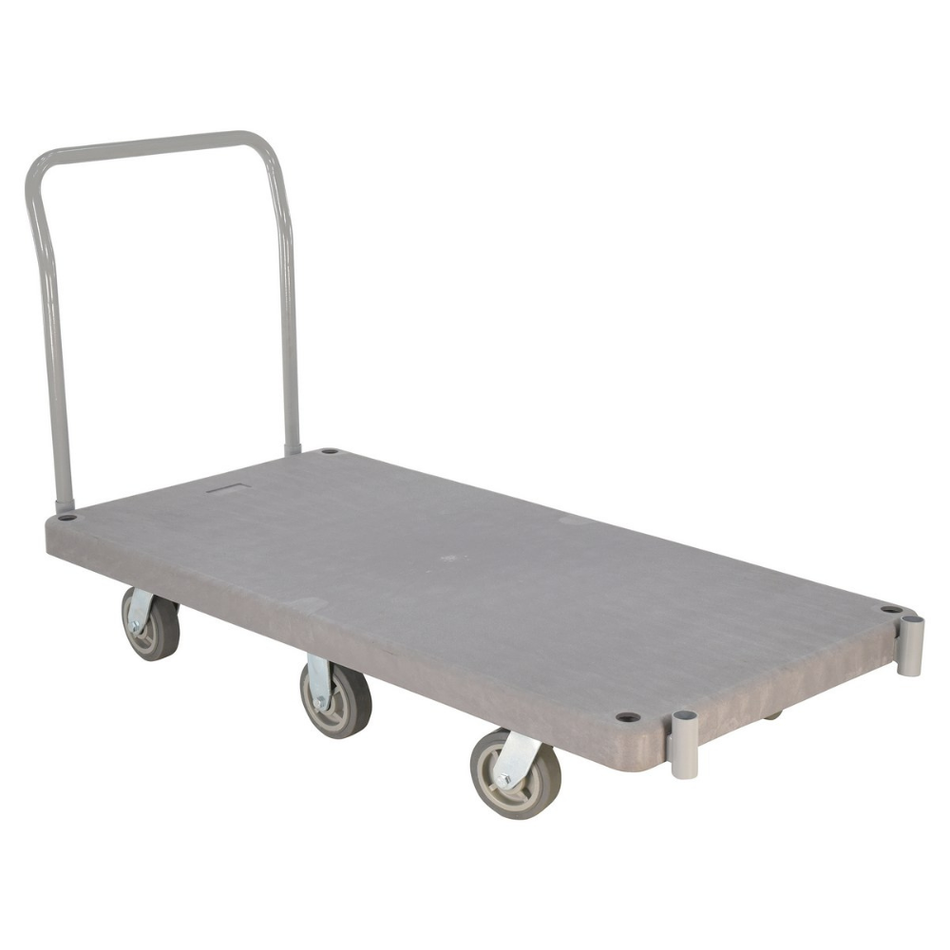 3000 Lb. Heavy Duty Plastic Platform Truck with Single Handle – PPT-3-61 – Vestil