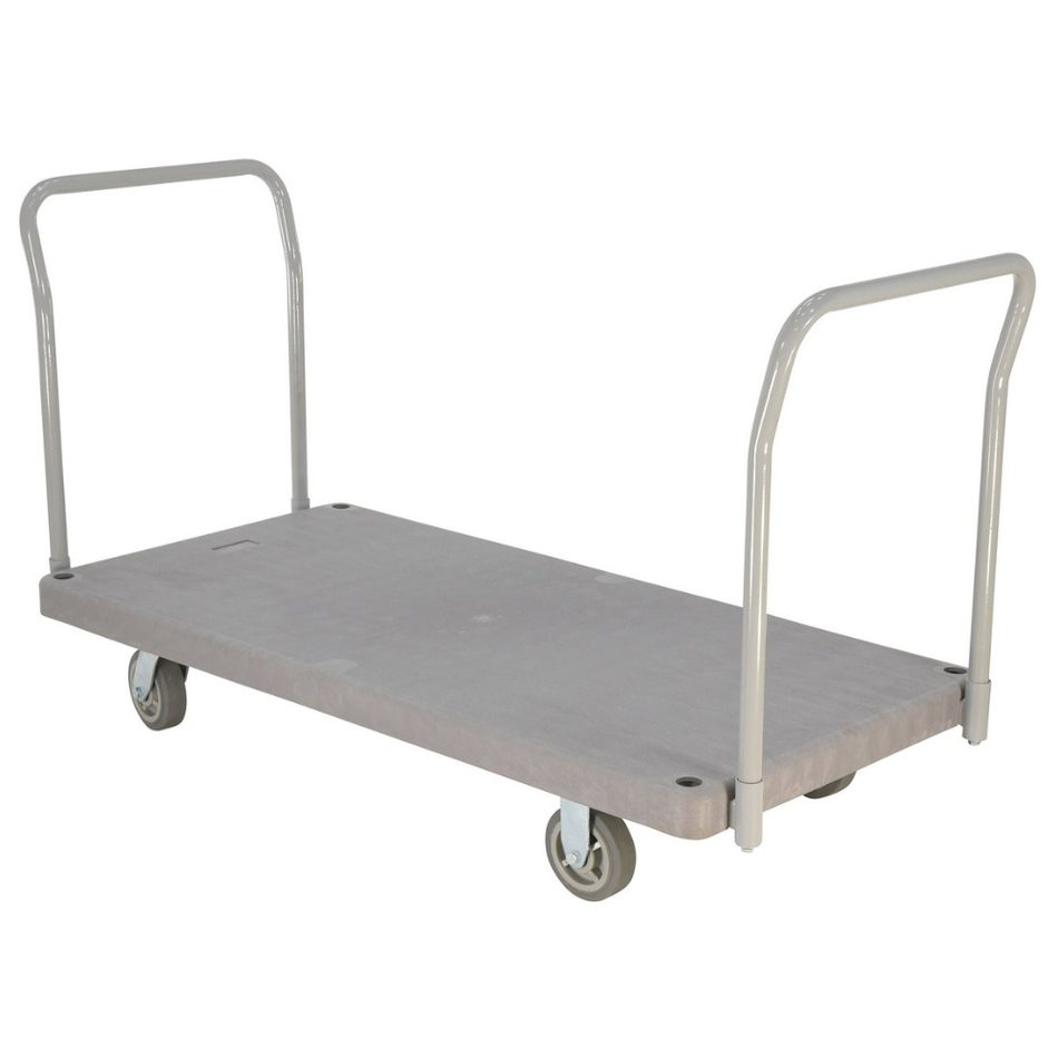 2000 Lb. Heavy Duty Plastic Platform Truck with Dual Handles – PPT-2-42 – Vestil