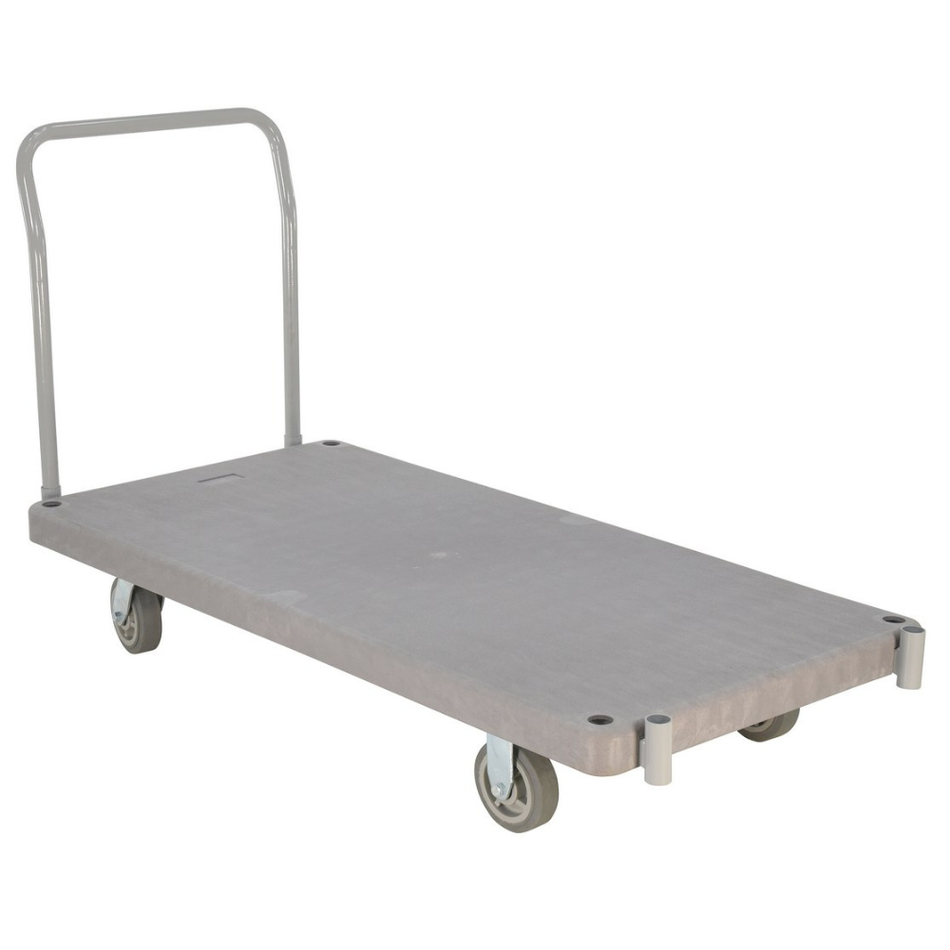 2000 Lb. Heavy Duty Plastic Platform Truck with Single Handle – PPT-2-41 – Vestil