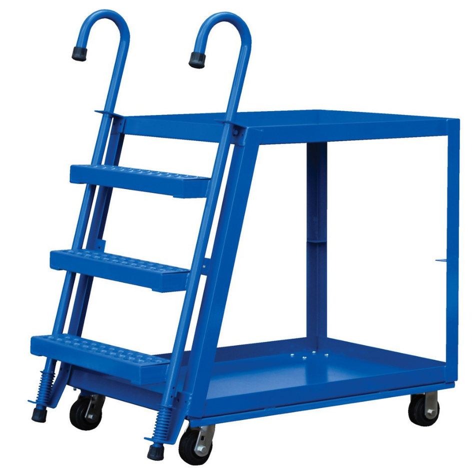1000 Lb. Steel Stock Picker 2 Shelf with Polyurethane On Steel Casters – SPS2-2848-5PU – Vestil