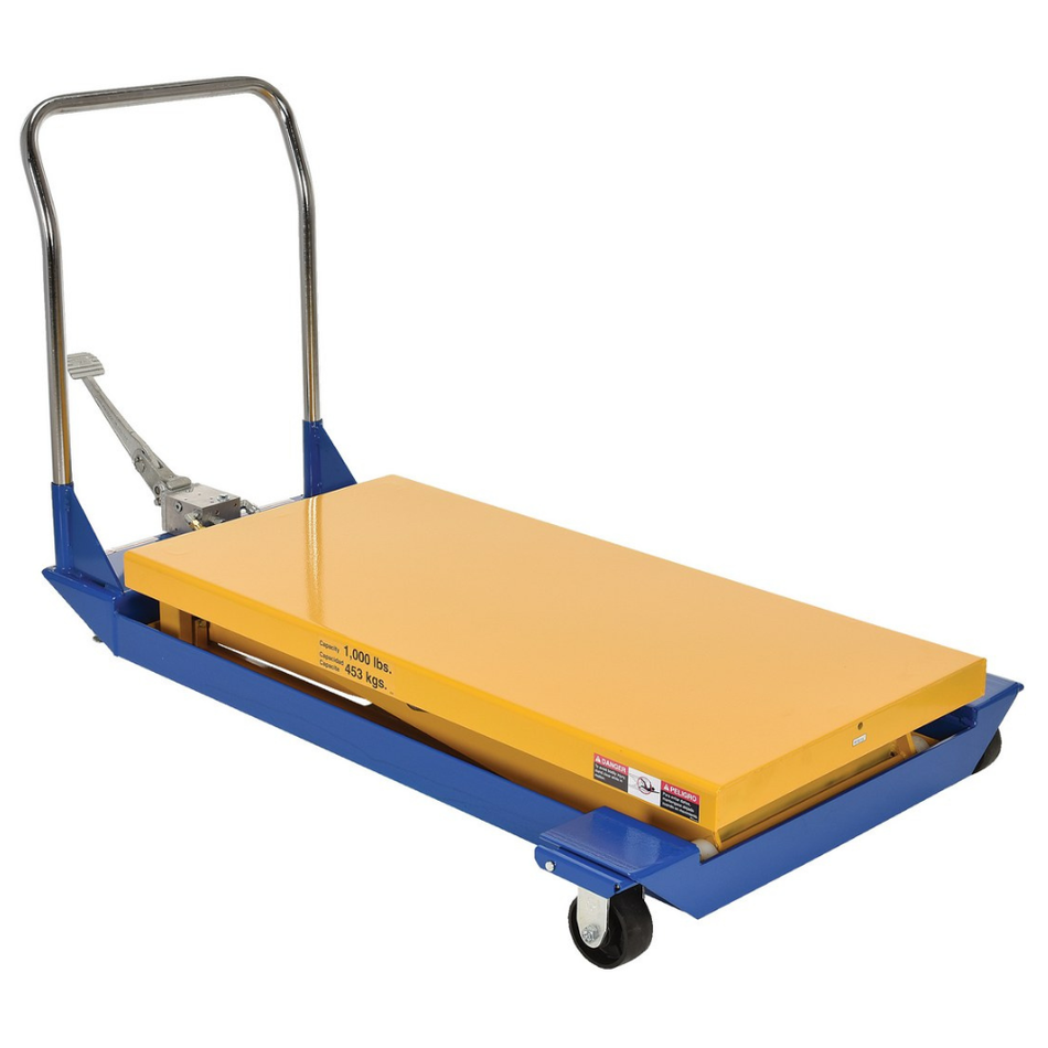 1000 Lb. Steel Foot Pump Scissor Cart – CART-24-10-M – Vestil