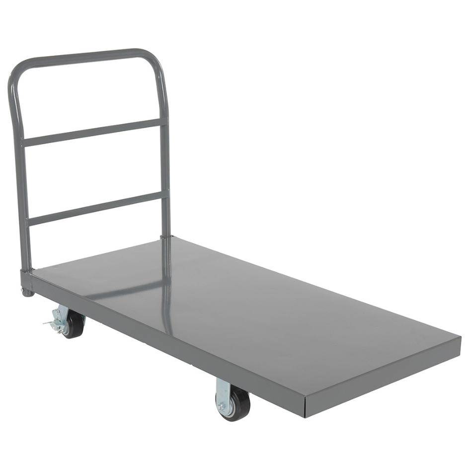 2000 Lb. Steel Smooth Deck Platform Truck with Mold-On Rubber Casters – ECSPT-2448-C27A – Vestil