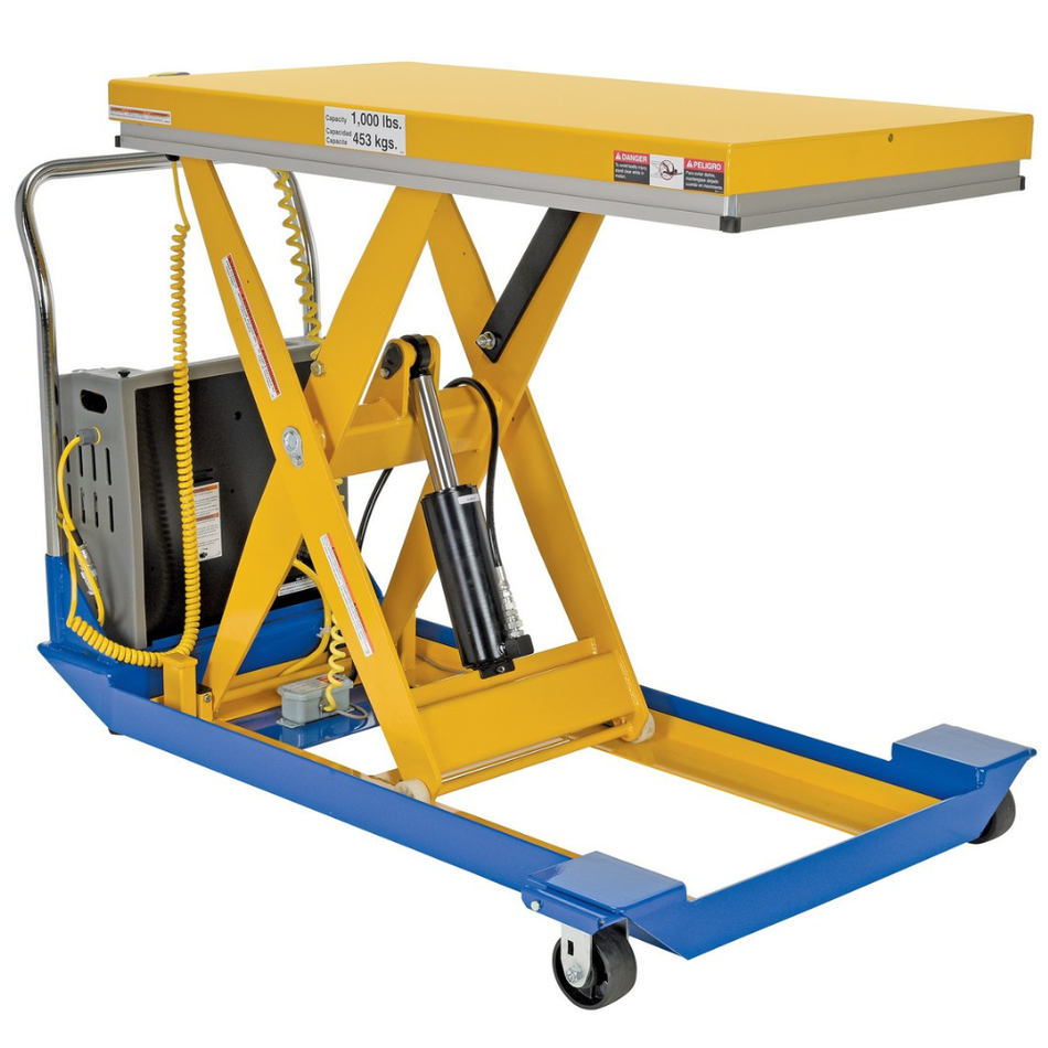 1,000 Lb. Steel DC Powered Scissor Cart – CART-24-10-DC – Vestil