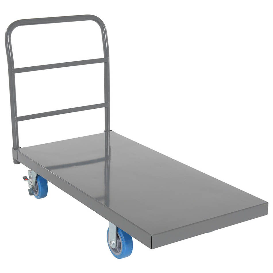 2500 Lb. Steel Smooth Deck Platform Truck with Poly Casters – ECSPT-2448-C25C – Vestil