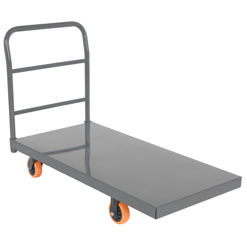 2500 Lb. Steel Smooth Deck Platform Truck with Poly Casters – ECSPT-2448-C1B – Vestil
