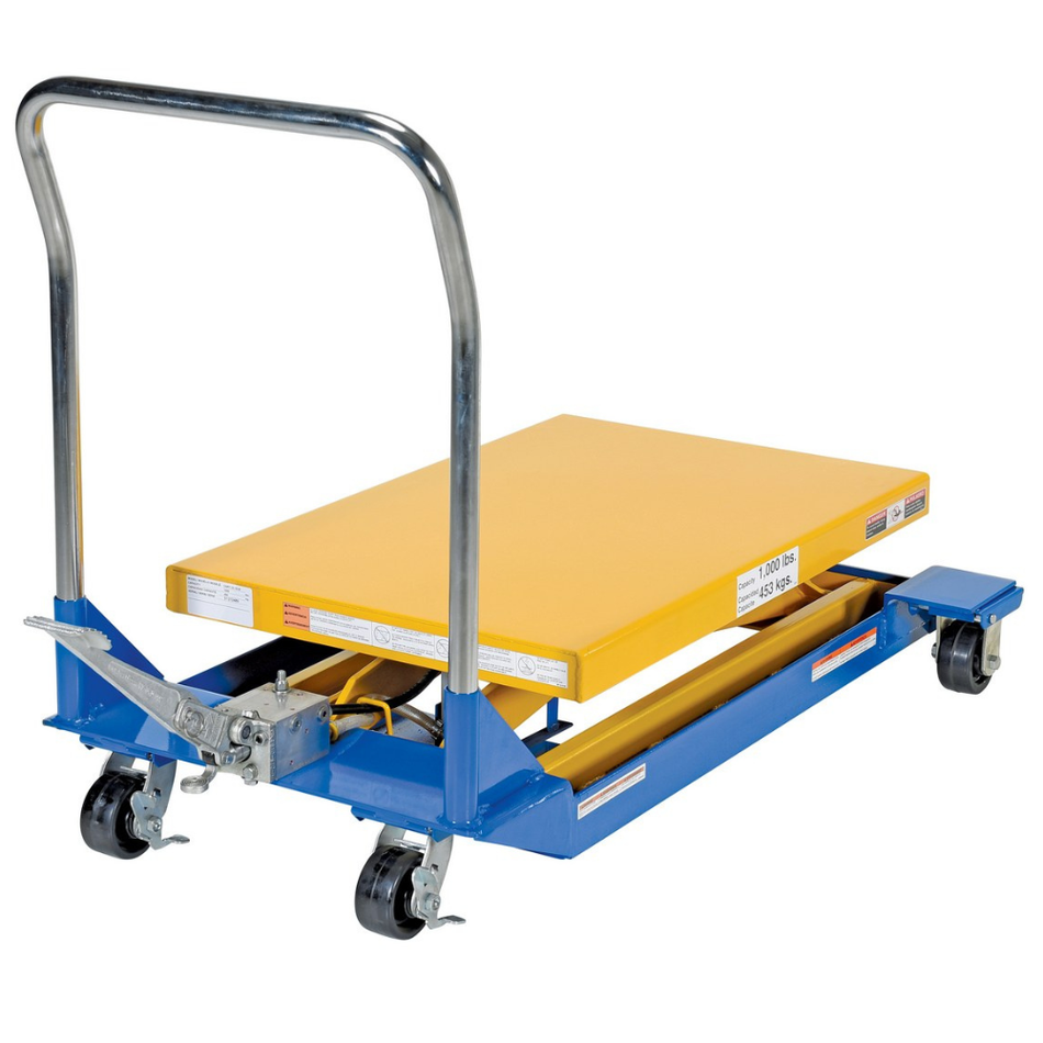 1,000 Lb. Steel Foot Pump Scissor Cart – CART-23-10-M – Vestil