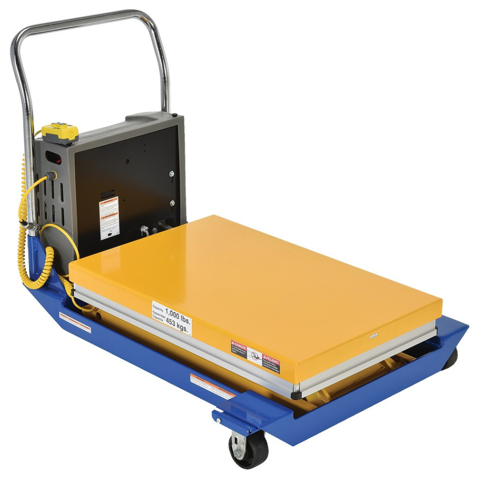 1,000 Lb. Steel DC Powered Scissor Cart – CART-23-10-DC – Vestil
