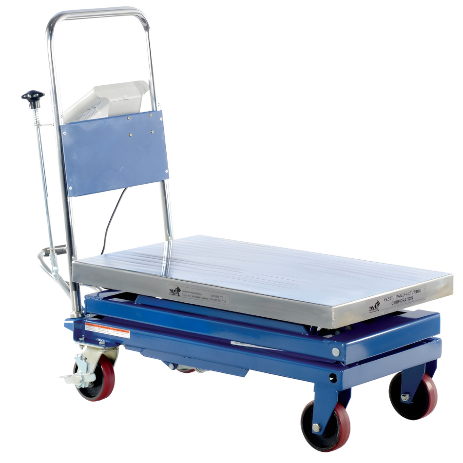 500 Lb. Steel Scissor Cart with Scale – CART-500-SCL – Vestil