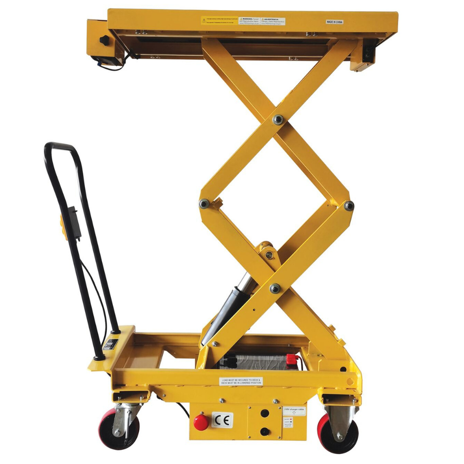 Steel Hydraulic Scissor Cart with DC Power & Scale – CART-1000D-DC-SC – Vestil
