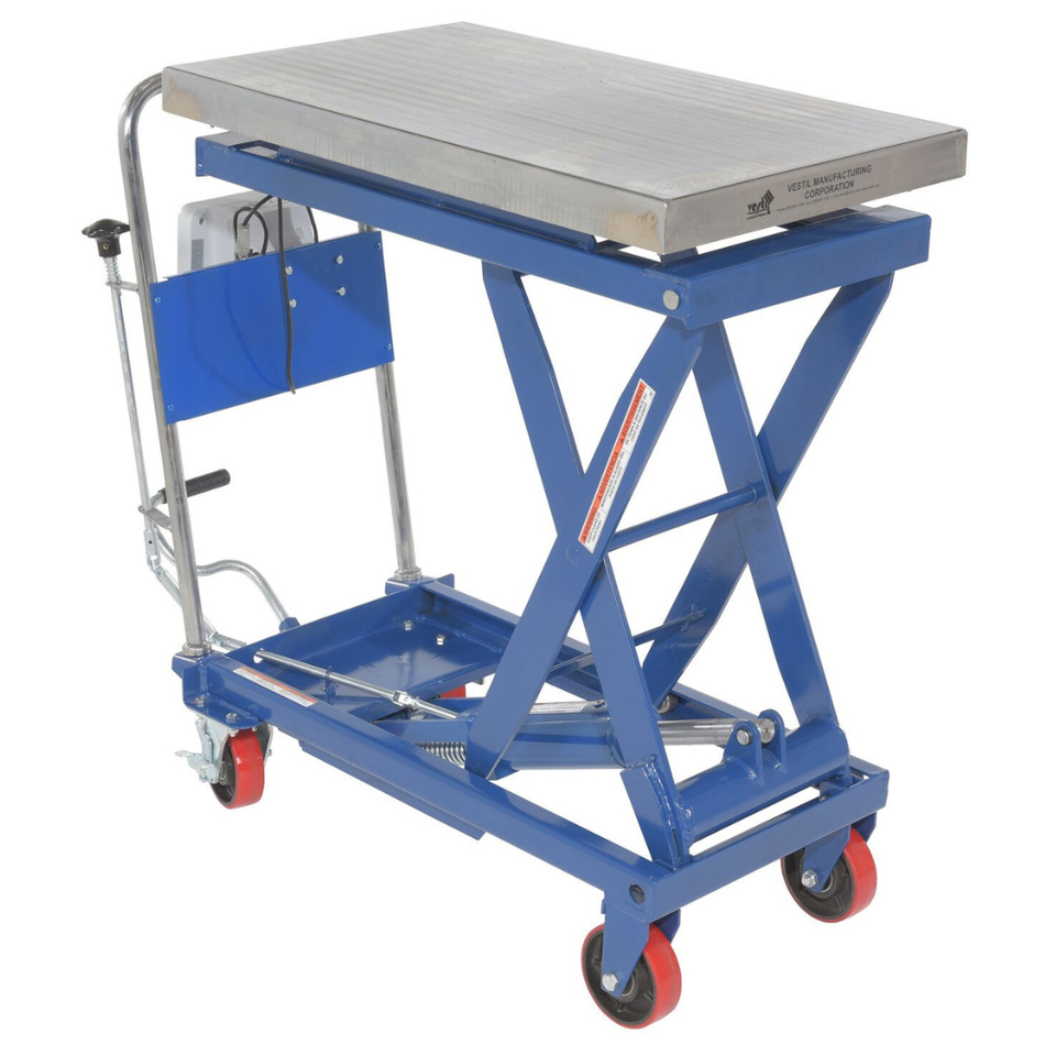 1000 Lb. Steel Scissor Cart with Scale - CART-1000-SCL- Vestil