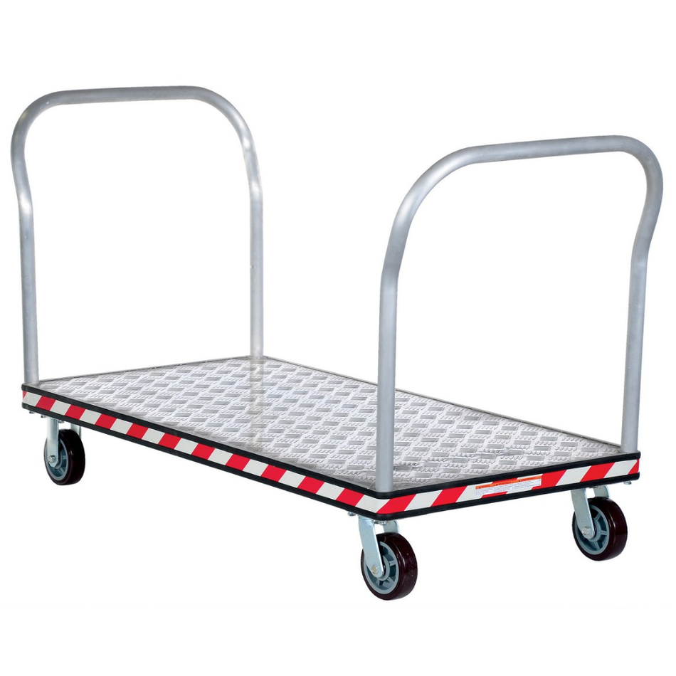 3600 Lb. Aluminum Heavy Duty Dual Handle Tread Plate Platform Truck – ATP-C-3060-2HDL – Vestil