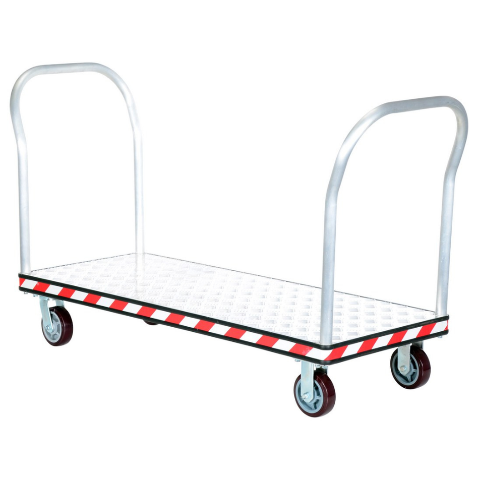 3600 Lb. Aluminum Heavy Duty Dual Handle Tread Plate Platform Truck – ATP-C-2460-2HDL – Vestil