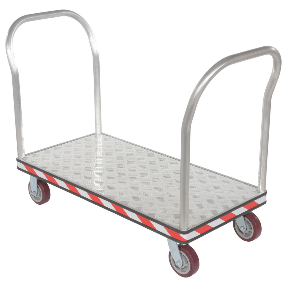 3600 Lb. Aluminum Heavy Duty Dual Handle Tread Plate Platform Truck – ATP-C-2448-2HDL – Vestil