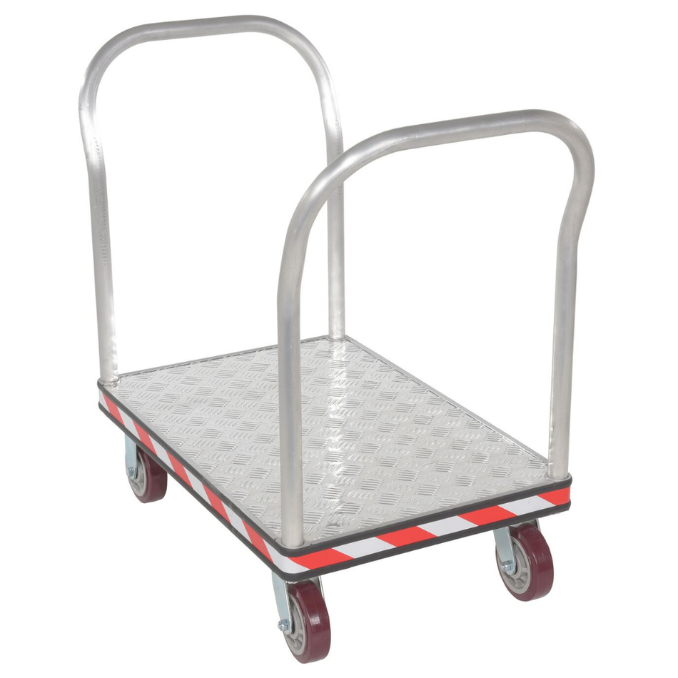 3600 Lb. Aluminum Heavy Duty Dual Handle Tread Plate Platform Truck – ATP-C-2436-2HDL – Vestil
