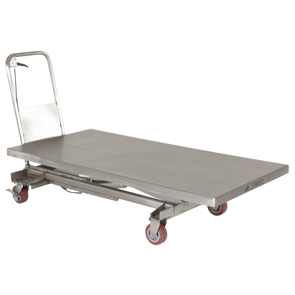 1000 Lb. Partially Stainless Steel Hydraulic Elevating Cart – CART-1000-LD-PSS – Vestil