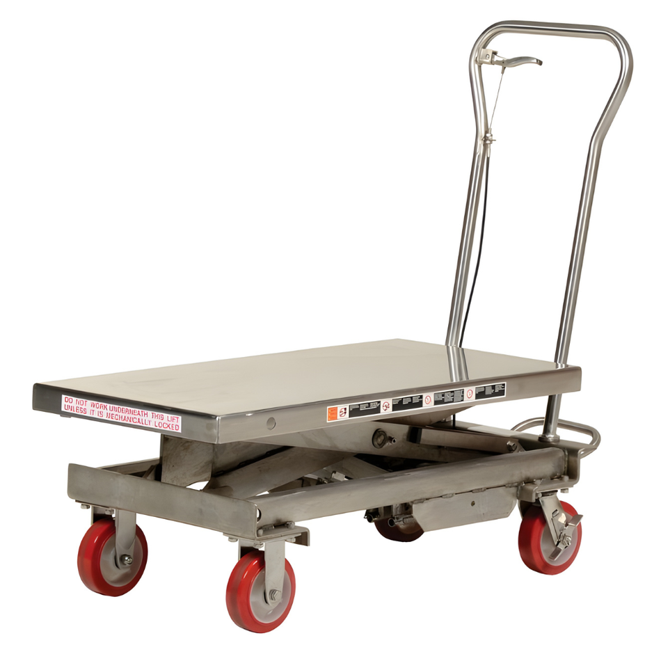 1,000 Lb. 304 Stainless Steel Scissor Cart - SSSC-1000 – Vestil