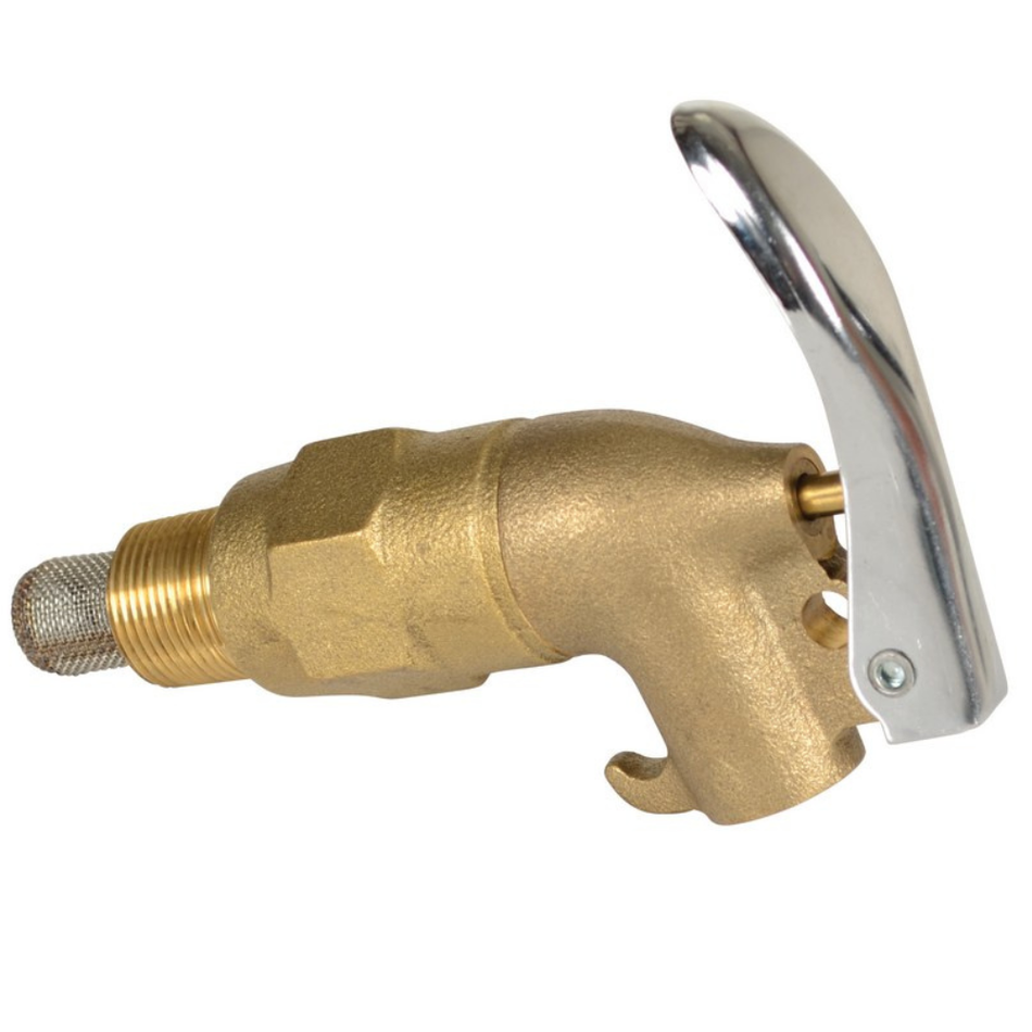 Brass Drum Faucet – Lockable Handle – Non-Adjustable Nozzle – 3/4 in. Bung – DFT-RIGID – Vestil