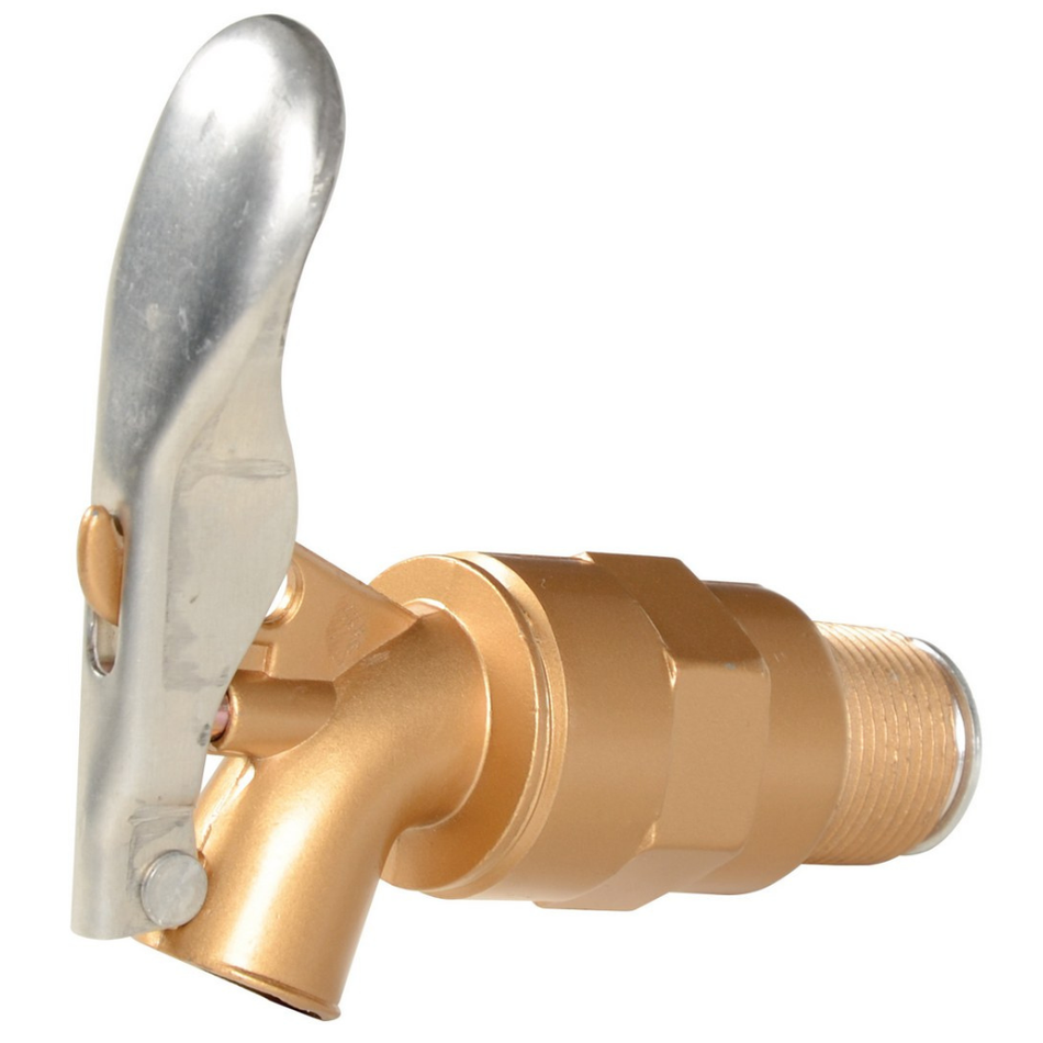 Brass-Plated Zinc Manual Drum Faucet – Lockable Handle – 3/4 in. Bung – DFT-AS-SC – Vestil