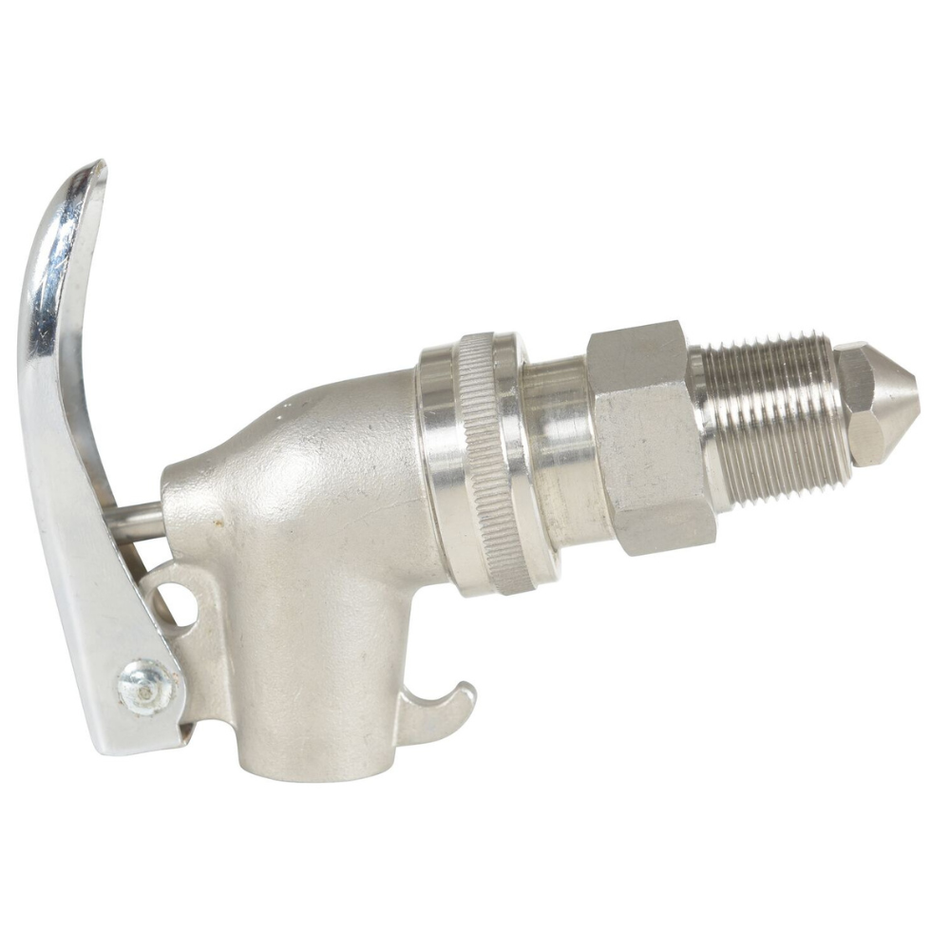 Stainless Steel Manual Drum Faucet – Spring Loaded Handle – 3/4 in. Bung – DFT-SS – Vestil