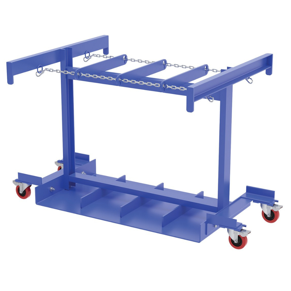 Steel Cylinder Caddy Truck with Casters – 8 Cylinders – 800 Lb. Capacity - CYL-TRUCK-8 – Vestil