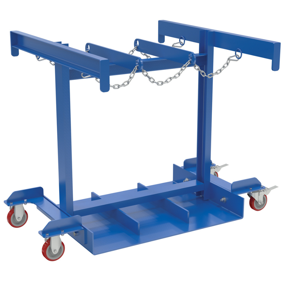 Steel Cylinder Caddy Truck with Casters – 6 Cylinders – 800 Lb. Capacity – CYL-TRUCK-6 – Vestil