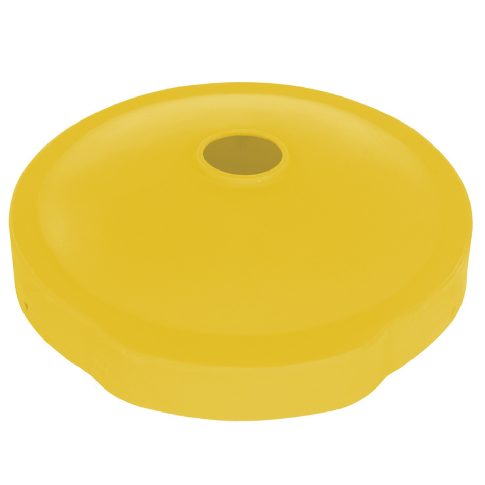 Low Density Polyethylene Drum Recycling Lid with Flap – 55 Gallon – DC-P-55-CAN-UF-YL – Vestil