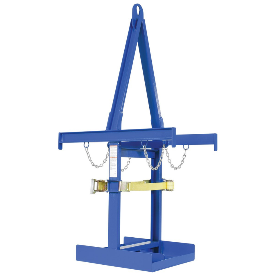 Steel Cylinder Caddy with Overhead Lifting Assembly – 4 Cylinders – 800 Lb. Capacity – CYL-P-4-LUG – Vestil