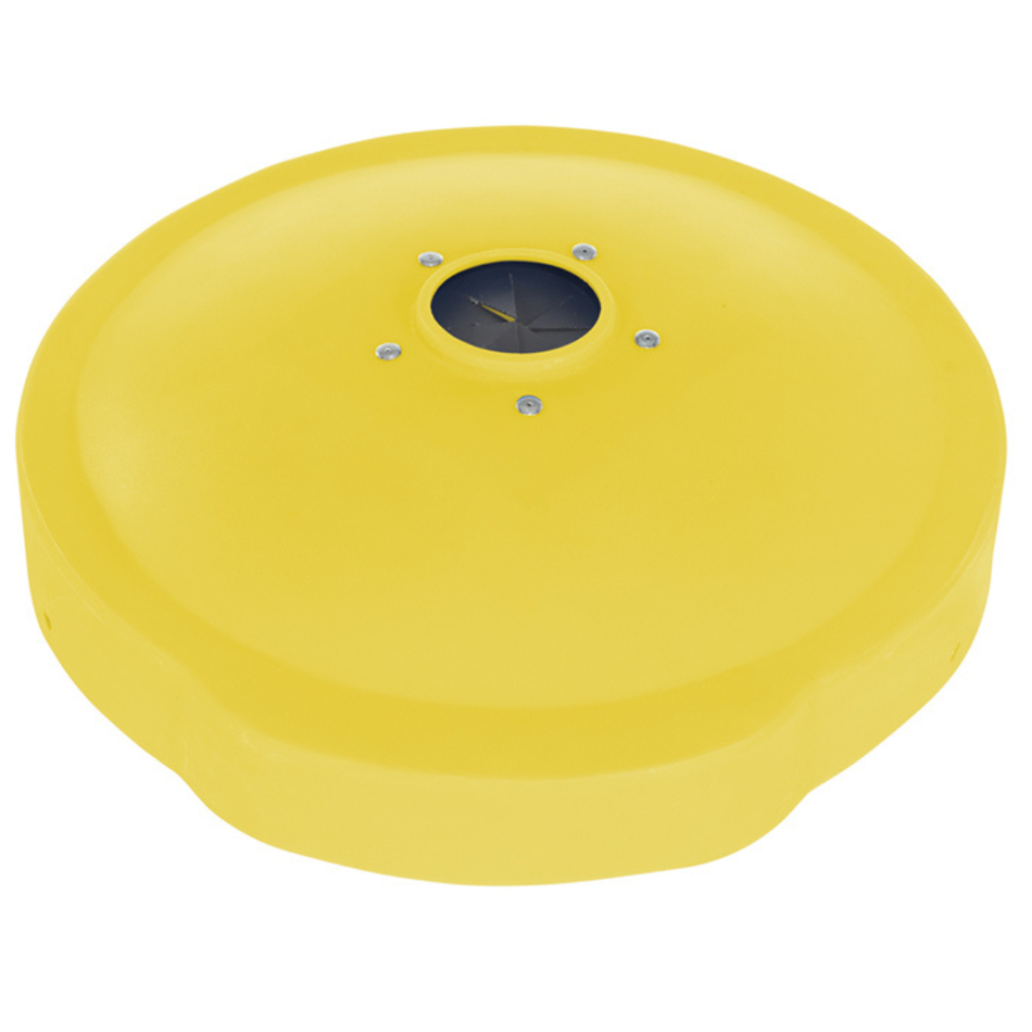 Low Density Polyethylene Drum Recycling Lid – Universal 55 Gallon – 2" Bung – DC-P-55-CANF-UF-YL – Vestil
