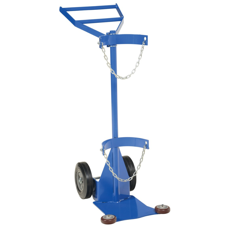 Steel Portable Deluxe Cylinder Lifter with Hard Rubber Wheels – 500 Lb. Capacity – CYL-DLX-1-HR – Vestil