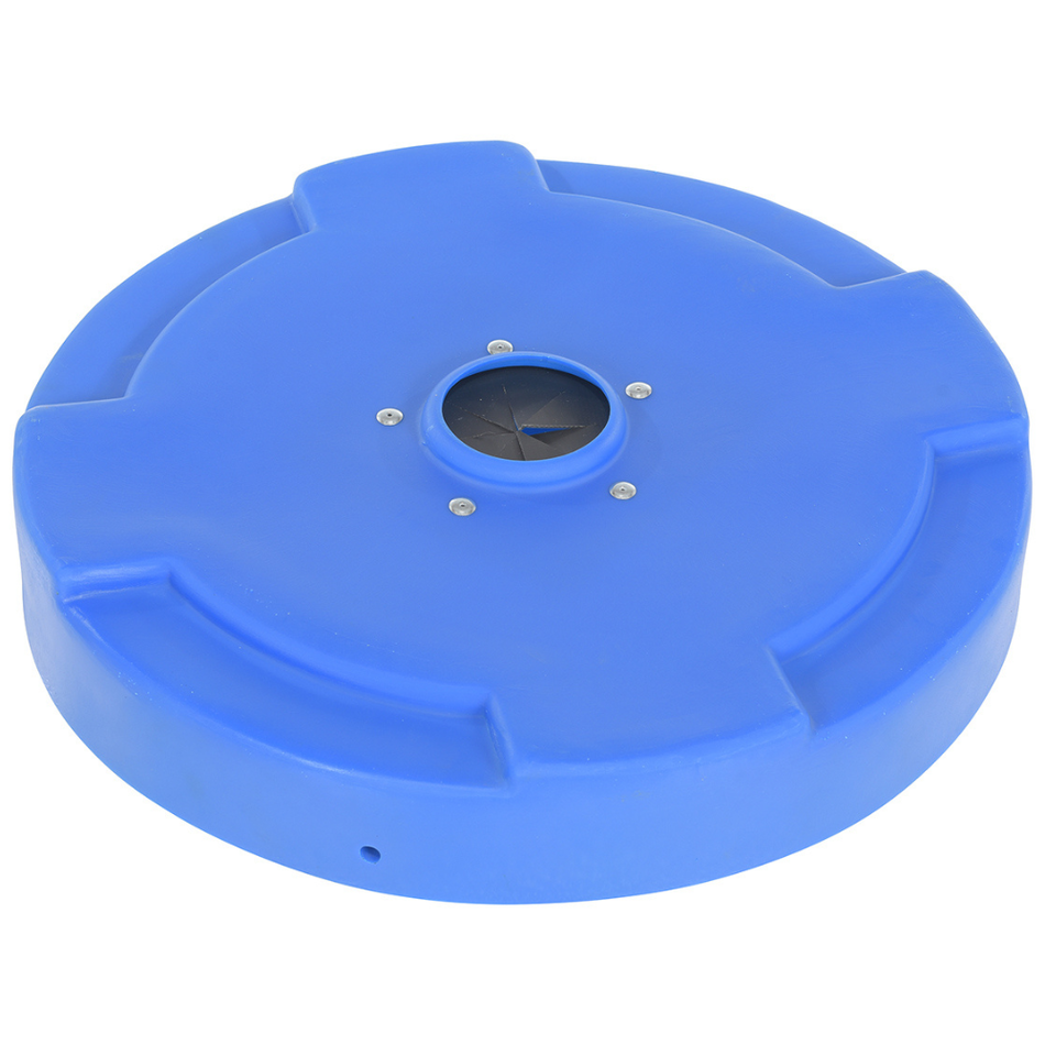 55 Gallon Low-Density Polyethylene Drum Recycling Lid with Flaps – DC-P-55-CANF-BU – Vestil