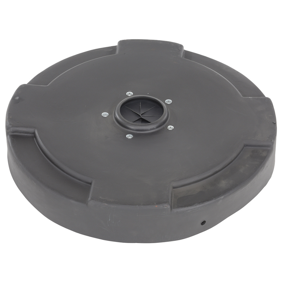 55 Gallon Low-Density Polyethylene Drum Recycling Lid with Flaps – DC-P-55-CANF-BK – Vestil