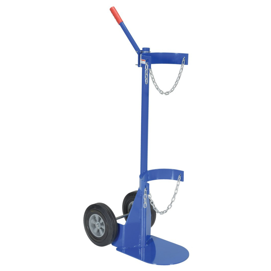 Steel Portable Economy Cylinder Lifter with Hard Rubber Wheels – 500 Lb. Capacity – CYL-D-1-HR – Vestil