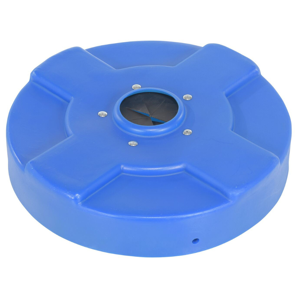 30 Gallon Low-Density Polyethylene Drum Recycling Lid with Flaps – DC-P-30-CANF-BU – Vestil