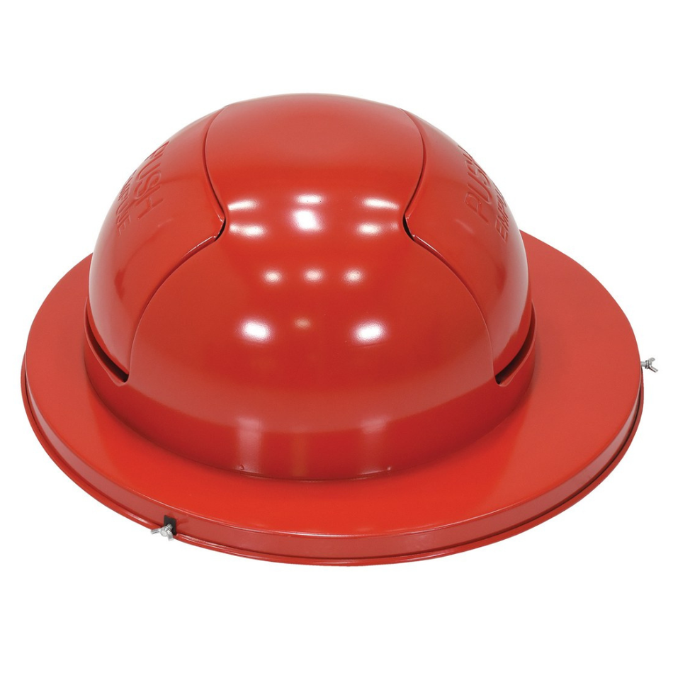 55 Gallon Steel Waste Disposal Top – Dual Door – Red – TRASH-TOP-DD-RD – Vestil