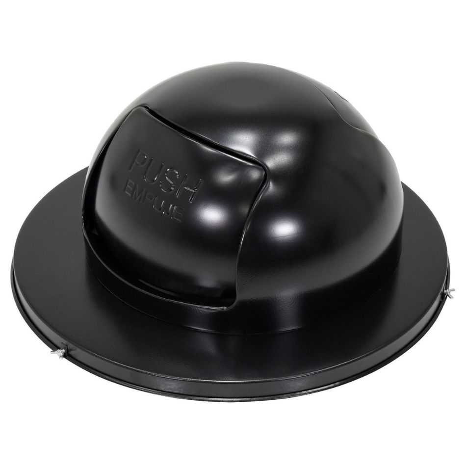 55 Gallon Steel Waste Disposal Top – Dual Door – Black – TRASH-TOP-DD-BK – Vestil