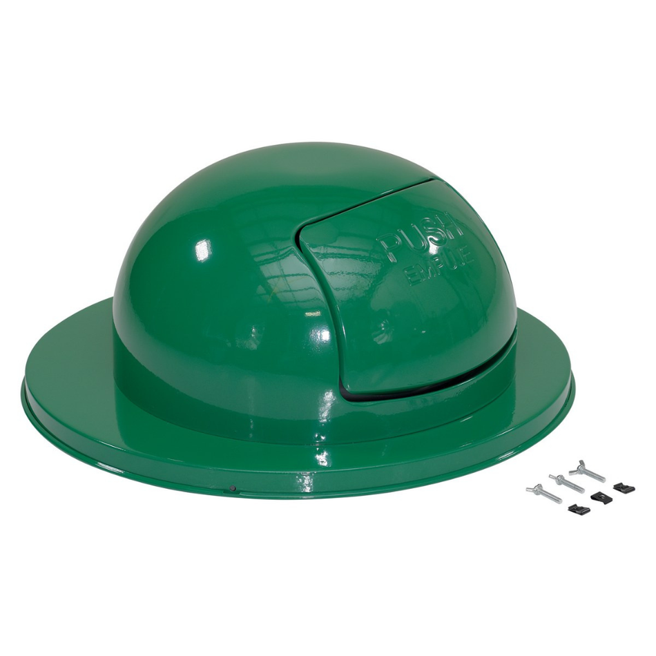 55 Gallon Steel Waste Disposal Top – Green – TRASH-TOP-GN – Vestil
