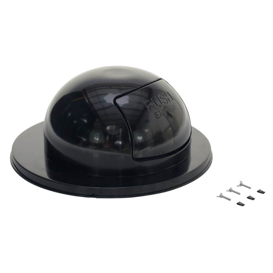 55 Gallon Steel Waste Disposal Top – Black – TRASH-TOP-BK – Vestil