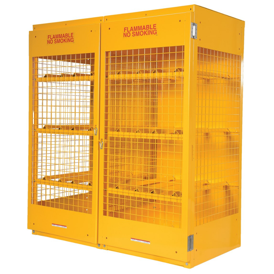 Steel Horizontal Cylinder Cabinet – 16 Cylinder Capacity – CYL-H-16 – Vestil